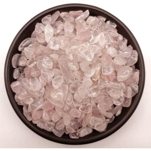 100g 7mm-9mm Pink Rose Quartz Gravel Natural And Mineral Stones Healing Crystals Witchcraft Supplies Feng Shui Room Ornaments