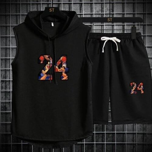 2 Pcs/Set Sports Set Mens Suits Running Shirts/Vests+Sports Shorts Jogging Mens Sportswear Suit Soccer Running Fitness Gym Sets