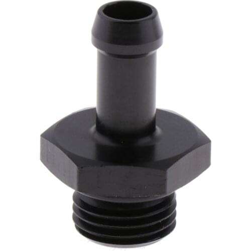 6AN AN6 To 5/16'' 5/16 inch 8mm Barb Straight Swivel Hose Fitting, Aluminum Hose Barb Fuel Line Adapter Black
