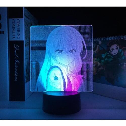 Animation Peripherals Girl holding Something 3D Lamp Visual Illusion Acrylic Light Guide Plate for Couple Festival Birthday Gift