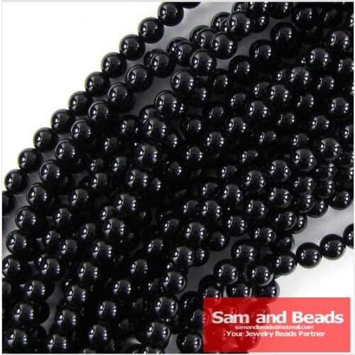 Free shipping 126pcs/Lot 6MM Nature Black Onyx Agata Stone Beads for Jewelry Making OAB03
