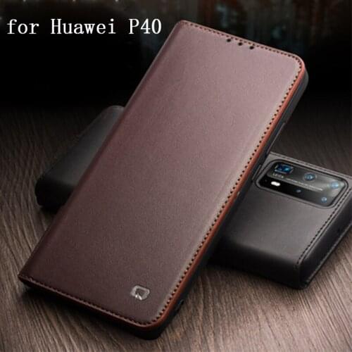 QIALINO Wallet Case Flip Cover for Huawei P40 P40Pro Genuine Leather Phone Bag Business Cases Covers for Huawei P40 Pro CAPA