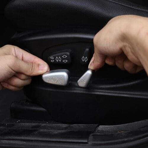 For BMW X3 E83 03-10 Car modification chrome Seat Adjustment Switch Knob Button Control Covers Stickers Interior Car Accessories
