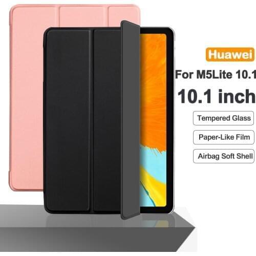 For Huawei MediaPad M5 Lite 10 10.1'' Flip Tablet Case Stand Smart Cover Funda For m5lite 10.1 BAH2-W19 BAH2-L09 Protective Capa