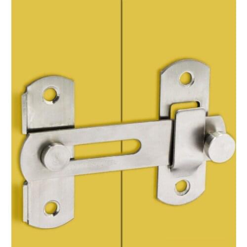 Stainless steel door latch safety bolt sliding door buckle small pet cage door latch anti theft buckle