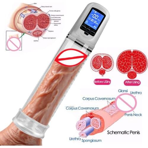 Electric Penis Pump Automatic Pump Vacuum Pump Enlarge Automatic Vacuum Penis Extender Enlargement Adult Toy Exercise For Men