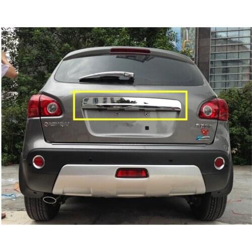 FOR NISSAN QASHQAI DUALIS 2007-2013 ABS CHROME REAR TRUNK LID COVER TAILGATE TRIM BACK DOOR HANDLE GRAB BOOT GARNISH Accessories