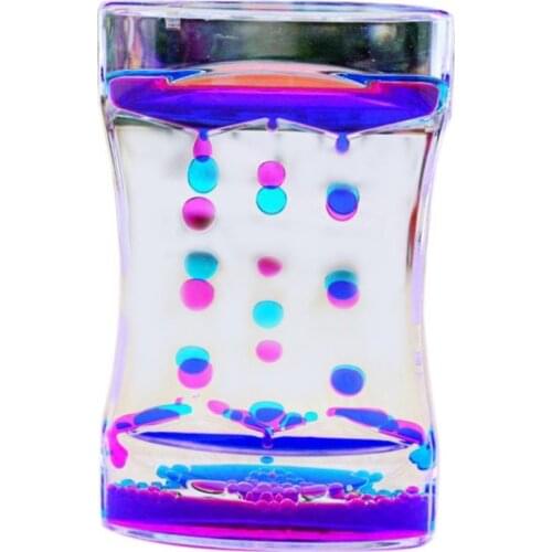 Creative Decompression Toy Oil Leak Two-color Drip Oil Leak Hourglass Timer Desk Indoor Practical Small Ornaments Kids Toy Home