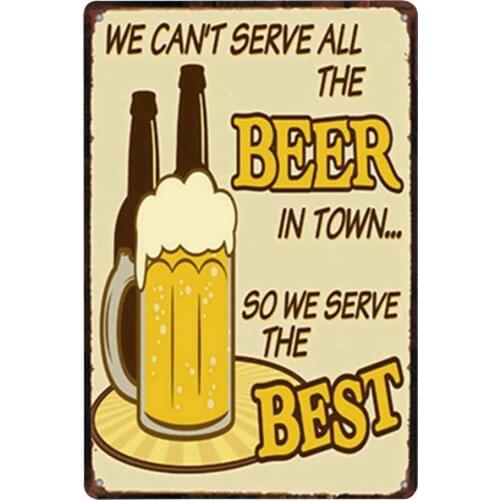 Lumanuby. Vintage Metal Painting Home Decor Cafe Bar Pub Advertising Tin Sign Metal Wall Art Sign Cocktail Beer Theme 20x30CM