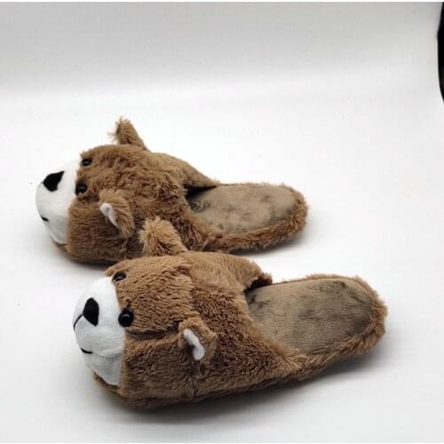 Bear custom fur slippers timber land shoes men women winter slippers Custom slippers Home House Slippers Children indoor warm