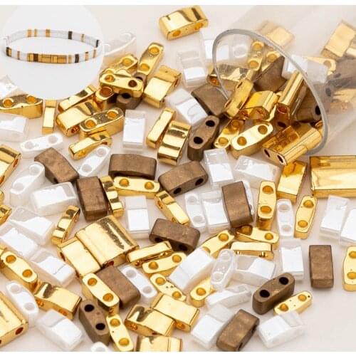 Taidian Miyuki Half Tila Beads Multi Color Fashion Earring Creativity QTL TL HTL Mixed Glass Beads 5grams/Bag