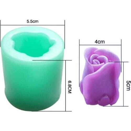 Wholesale Silicone mold Rose shape Candle mold Decoration Fondant cake mold Resin flower mold