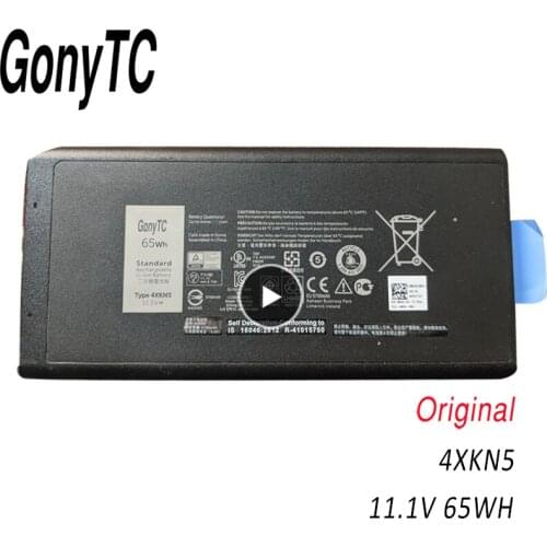 GONYTC Genuine 4XKN5 Laptop Battery for Dell CJ2K1 X8VWF XRJDF Extrime 7404 Latitude 12 14 e5404 P46G DKNKD 11.1v 65wh