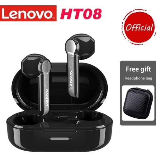 Original Lenovo HT08 TWS Wireless Earphone Bluetooth 5.0 Headset Touch Control HiFi Stereo Bass Headphone Noise Reduction w/ Mic