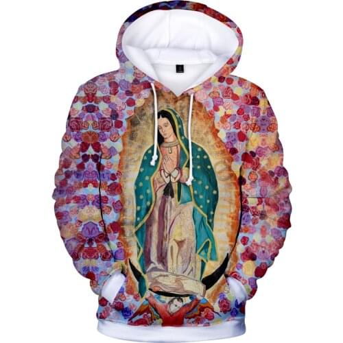 Our Lady Of Guadalupe Hoodie Men/women Autumn Thermal Hoodies Harajuku 3D Print Sweatshirts High Quality Hoody God Bless Hoodies