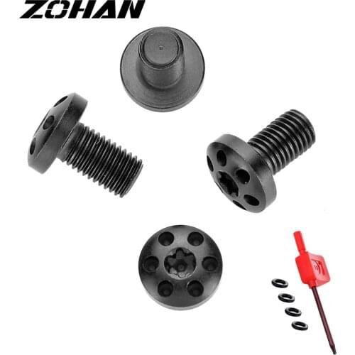 ZOHAN 4PCS Grip Screws for 1911 Pistol Stainless Steel Screws with Rings T8 Tox Key Wrench Spanner Screwdriver Hunting Accessory