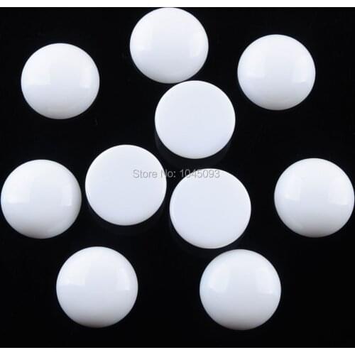 YOWOST Free Shipping Natural White Jades Gem Stone Round Cabochon CAB No Hole Jewelry 16x6MM 20pcs/lot QU3204