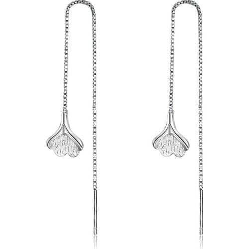 925 Sterling Silver 2017 New Fashion Leaves Design Stud Earrings for Women Jewelry Gift Hot Sale Wholesale Drop Shipping