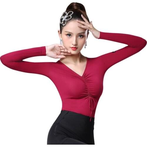 Latin dance costumse sexy latin dance tops for women latin dancing jacket National Standard Dance wear S-3XL
