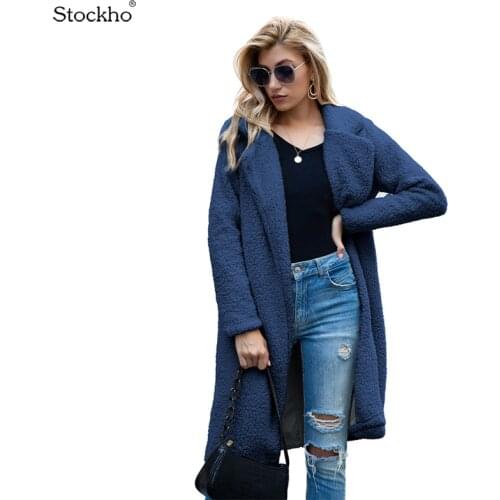 Womens Autumn Winter Lamb Wool Coat Fashionable Double-Sided Fleece Windbreaker New Warm Coat Casual Double-Breasted Jacket