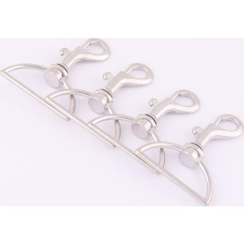 1 1/2 "(38 mm) Silver Metal Snap Hooks KeyChain Swivel Clasp, Dog Collar Hook Swivel Clasp For Purse Hardware Bag Webbing 4Pcs