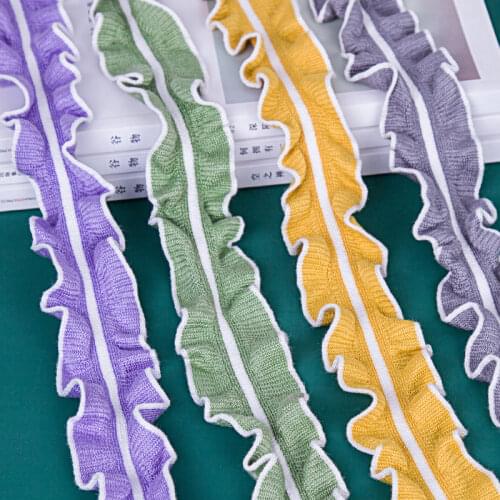 1meter elastic Mercerized cotton wood ear lace self-made hairpin hair accessories handmade diy material clothing accessories