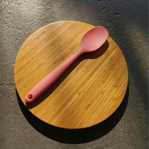 1PCS Cooking Spoon Silicone Mini Solid Color Easy to Clean Serving Spoon Baking Spoon Rice Spoon Coffee Spoon Cooking Tool