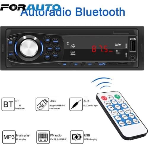 1Din Bluetooth USB/SD/AUX-IN Control Car Accessories Car MP3 Player Auto FM Stereo Audio Radio