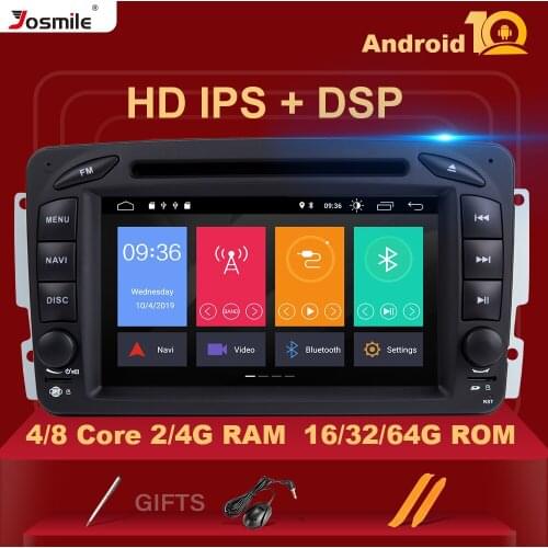 2 Din Android 10 Car DVD Multimedia Player For W203 Mercedes Benz Vito W639 W168 Vaneo Clk W209 W210 M/MLRadio Audio Navigation