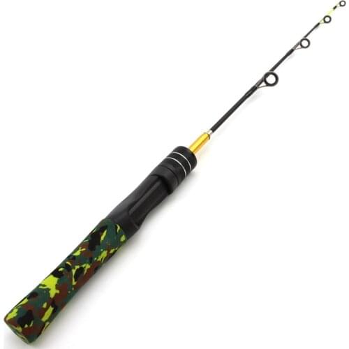 60cm Winter Ice Fishing Rods Mini Fishing Pole Portable Outdoor Travel Spinning Superhard carbon rod Promotion