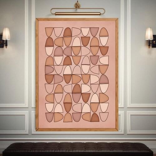 Abstract Geometry Boho Style Floral Posters Canvas Painting Wall Art Prints Pictures for Living Room Interior Home Decoration