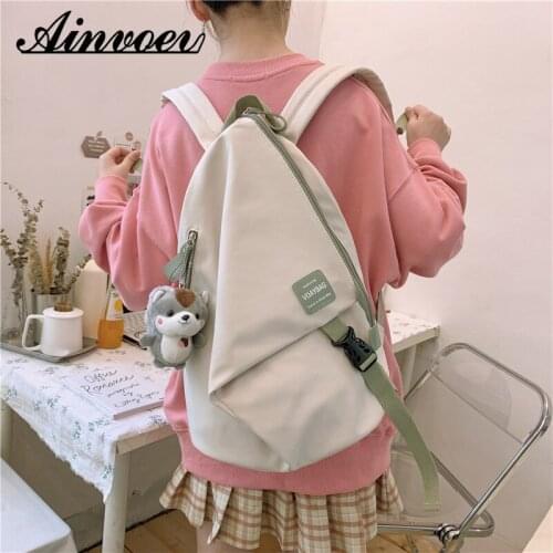 Ainvoev Female Korea New Schoolbag Vintage Harajuku Tide Brand High School College Student Teenage Personalized mochila Backpack