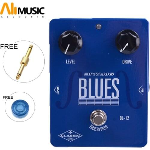Biyang BL-12 BLUES True Bypass Overdrive Effect electric Guitar Pedal with Free Pedal Connector