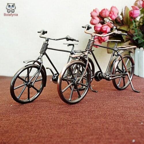 BOLAFYNIA Retro bicycle model toy children baby toy for Christmas birthday gift Metal crafts