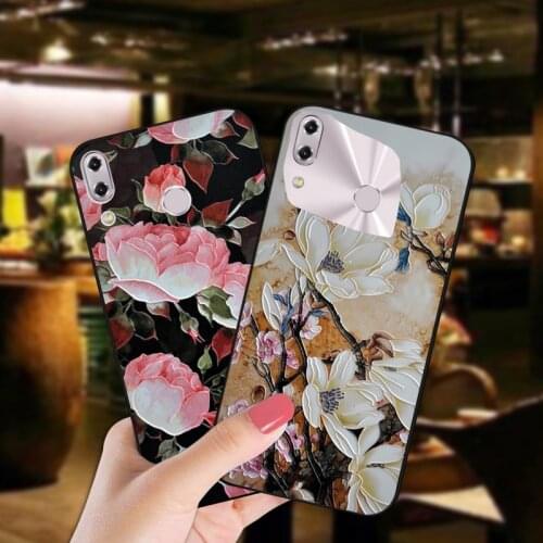 Luxury 3D Relief Flower Case For Asus Zenfone Max Pro M2 ZB631KL ZB633KL ZB602KL 5Z ZS620KL ZE620KL Bumper Matte Back Cover