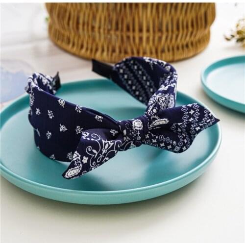 Women Fabric Hairband Twist Bow Knot Cross Headband Girl Hair Band Lady Headwear