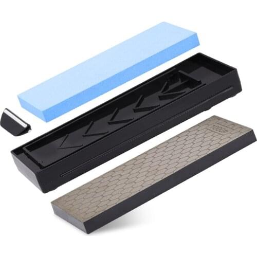 DMD hot sale 4-in-1 double-sided whetstone household knife sharpener
