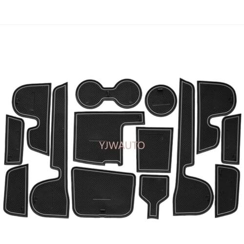 Door Slot Mat for Kia KX3 Gate Groove Cushion Car Door Rubber Cup Holder Mats Anti-slip Carpets Position