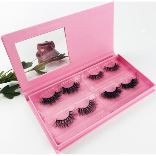 FOXYFOX Print Logo Eyelash Packaging Wholesale Multiple pairs of eyelashes With Trays Bulk 25mm Mink Lashes packaging Box Makeup