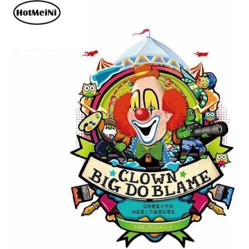 HotMeiNi 13cm x 9.9cm CLOWN BIG DO BLAME Joker Funny Car Stickers and Decals Cartoon Laptop Car Door Waterproof Decoration
