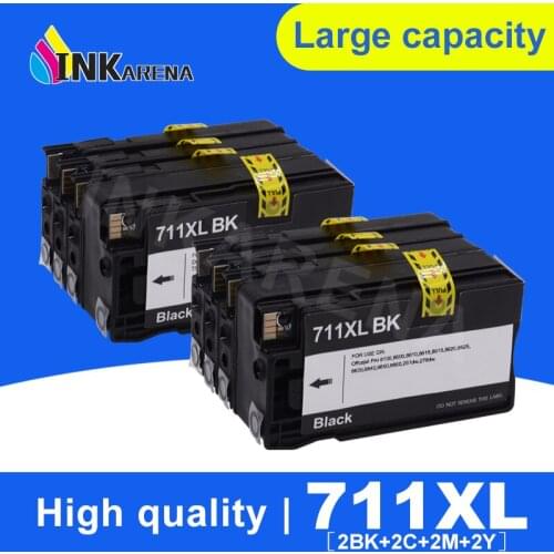 INKARENA 2 Set Printer Ink Cartridge 711XL Replacement For HP 711 For HP711 XL Ink Cartridges DesignJet T120 T520 Printers