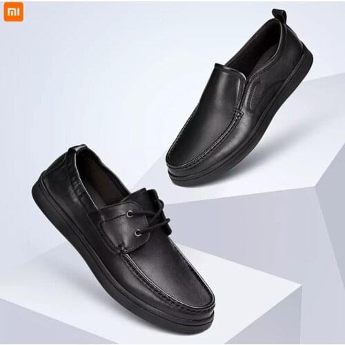 Youpin qimian Soft cowhide egg roll business leather shoes, comfortable, breathable, antibacterial and deodorant insole