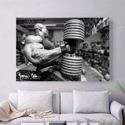 Motivational Quote Poster RONNIE COLEMAN Bodybuilding Gym Room Fitness Sports Print Wall Art Canvas Painting