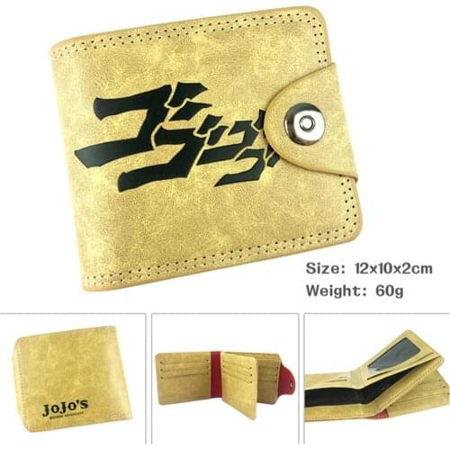 JoJos Bizarre Adventure PU Wallet Hidden Discount Mens Leather Bifold Note Compartment Coin Photo Credit Cards Holder Purses