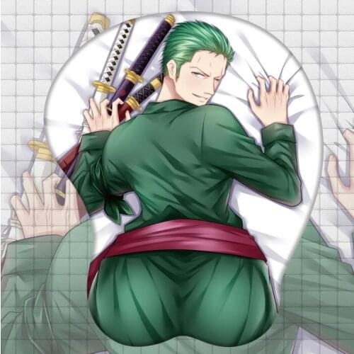 One Piece Roronoa Zoro Figure 3d Girl Soft Gel Gaming Mouse Pad Mousepad Wrist Rest 5158 Gifts Man Adult Toy