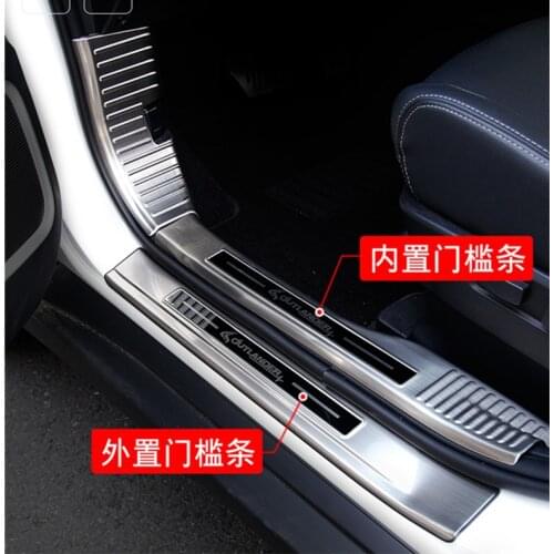 Stainless steel car Scuff Plate/Door Sill Protector Sill For Mitsubishi Outlander Samurai 2013 to 2019 car styling