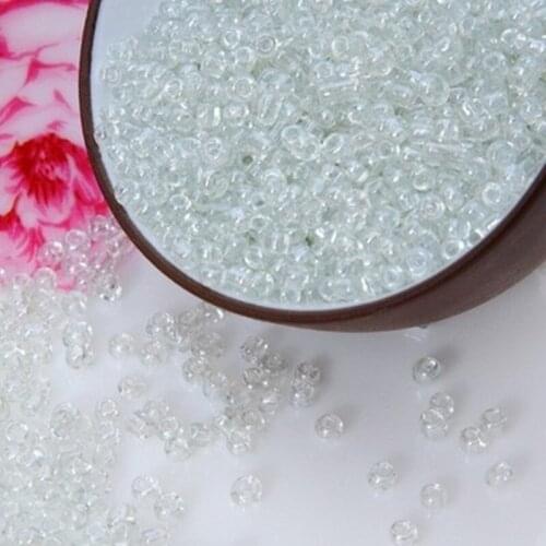 New!! 3000pcs/50g/Lot 2mm Top Glass Loose Transparent Seed Spacer Beads Jewelry Making DIY, Women Kids Garment Accessories BT2