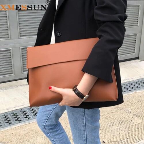 XMESSUN Briefcase Folding Envelope Bag Simple Fashion Large Capacity Clutch Bag Brand Design Women A4 Paper Laptop Bag INS K152