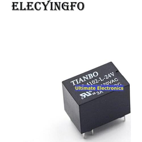 10pcs HJR-4102-L-24V 24VDC 6-pin circuit board electromagnetic relay components