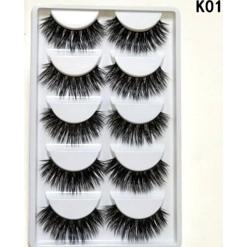 150 pairs Handmade Cotton Stalk 3D Mink False Eyelashes Cross Messy Dense Natural Eye Lashes Stage Makeup False